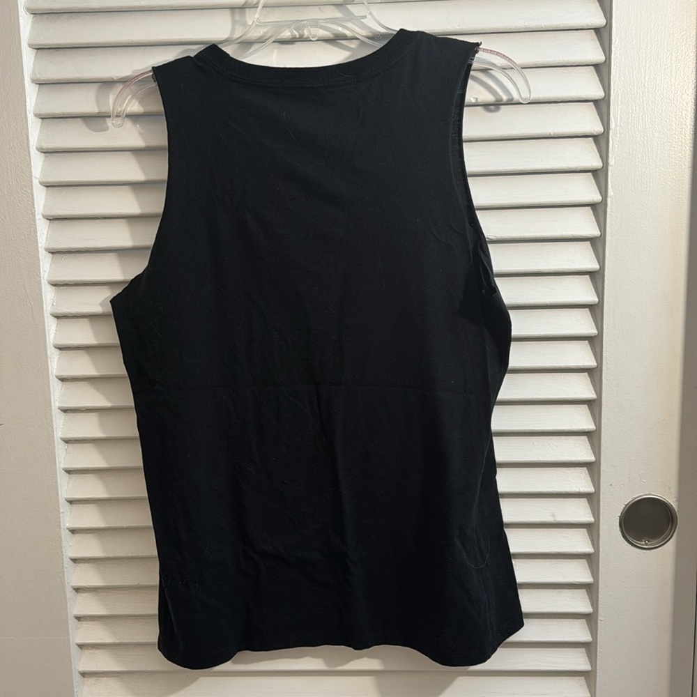 Black Matter Tank Top with Purple lettering Size L - Picture 3 of 8